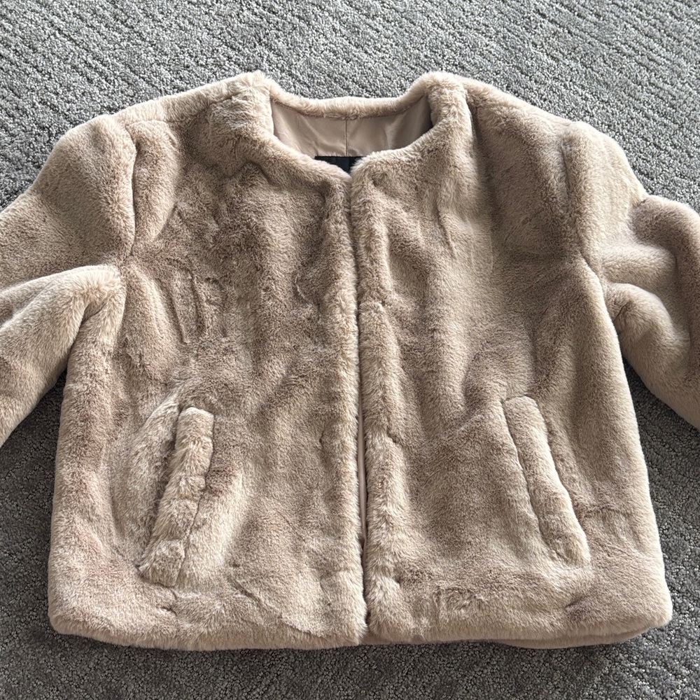 Sanctuary so so so SOFT Tan Faux Fur Jacket